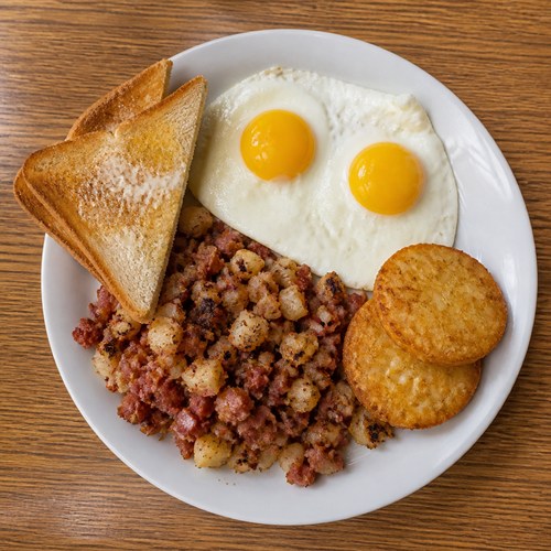 Corned Beef Hash & Two Eggs