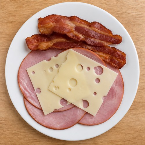 Ham & Swiss with Bacon